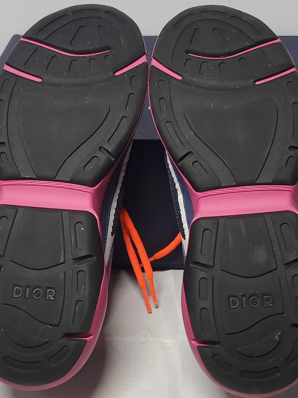 Authentic Dior Multicolor Runner Sneakers Pink Sole & Orange Laces Size 39 - Picture 12 of 12